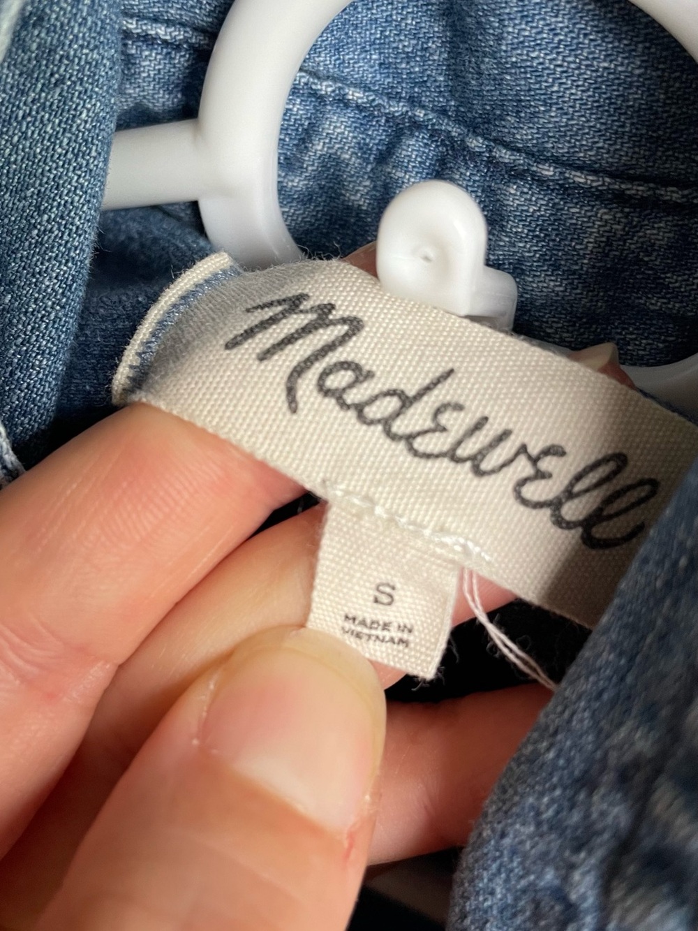 Madewell Blue Denim Waisted Dress Shirtdress with Button-Up Front Size Small - Picture 4 of 13